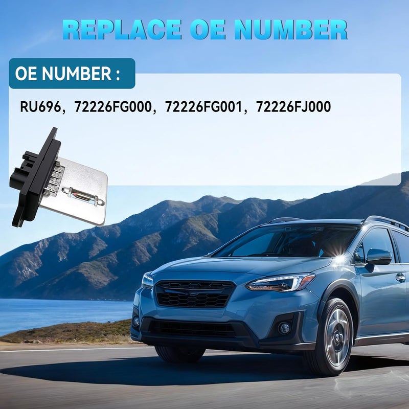 COOLIGO RU696 HVAC Blower Motor Resistor Fit for Subaru Crosstrek 2016-2018, Subaru Impreza 2008-2011 2014-2017, Forester 2008-2018, XV Crosstrek 2013-2015, Replacement# 72226FG000,72226FG001 - Image 3